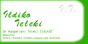 ildiko teleki business card